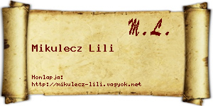 Mikulecz Lili névjegykártya